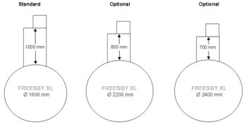 Palettenstretchmaschine halbautomatisch FREESBY XL mit langer Basis
